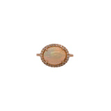 Angel 14K Yellow Gold 2.64cts Opal Diamond Ring | Oval 12X9mm