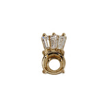 Glorious Wings 14K Gold Baguette Diamond Pendant Semi Mount