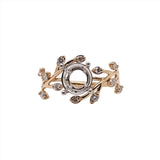 Nebula Collection | Diamond Accented Round Ring Setting