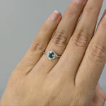 Natural Alexandrite Ring w Earth Mined Diamonds in Solid 14K Gold Oval 5x4mm