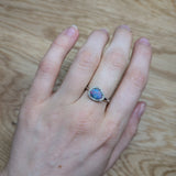 little love 14k white gold 0.91cts boulder opal diamond ring