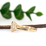 Daisy 14K Yellow Gold Lab-Created and Natural Diamond Ring | Marquise 15.7x7.6mm