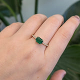 Sidha 14K Yellow Gold Colombian Emerald Diamond Ring | EM 7x5mm