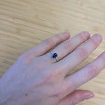 Eleana 14K White Gold 1.13cts Ceylon Sapphire Diamond Engagement Ring | Oval 6x4.7mm