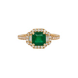 Cati 14K Yellow Gold 1.28cts Emerald Diamond Engagement Ring | Emerald Cut 6.5mm