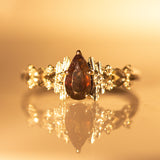 Arna 14K White Gold Alexandrite Diamond Ring | Pear Shape 8x4.5mm