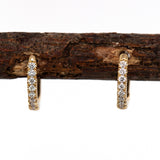 14K Gold Everyday Wear Huggies Hoop Earrings for Women and Girls