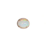liora 14k yellow gold 6.77cts opal diamond ring | oval 15x12mm