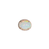 liora 14k yellow gold 6.77cts opal diamond ring | oval 15x12mm