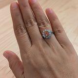 Previously Loved AGL Certified No Heat 2cts Orange Sapphire Diamond Ring | Oval 8x6mm