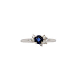 olivia 14k white gold ceylon sapphire diamond ring