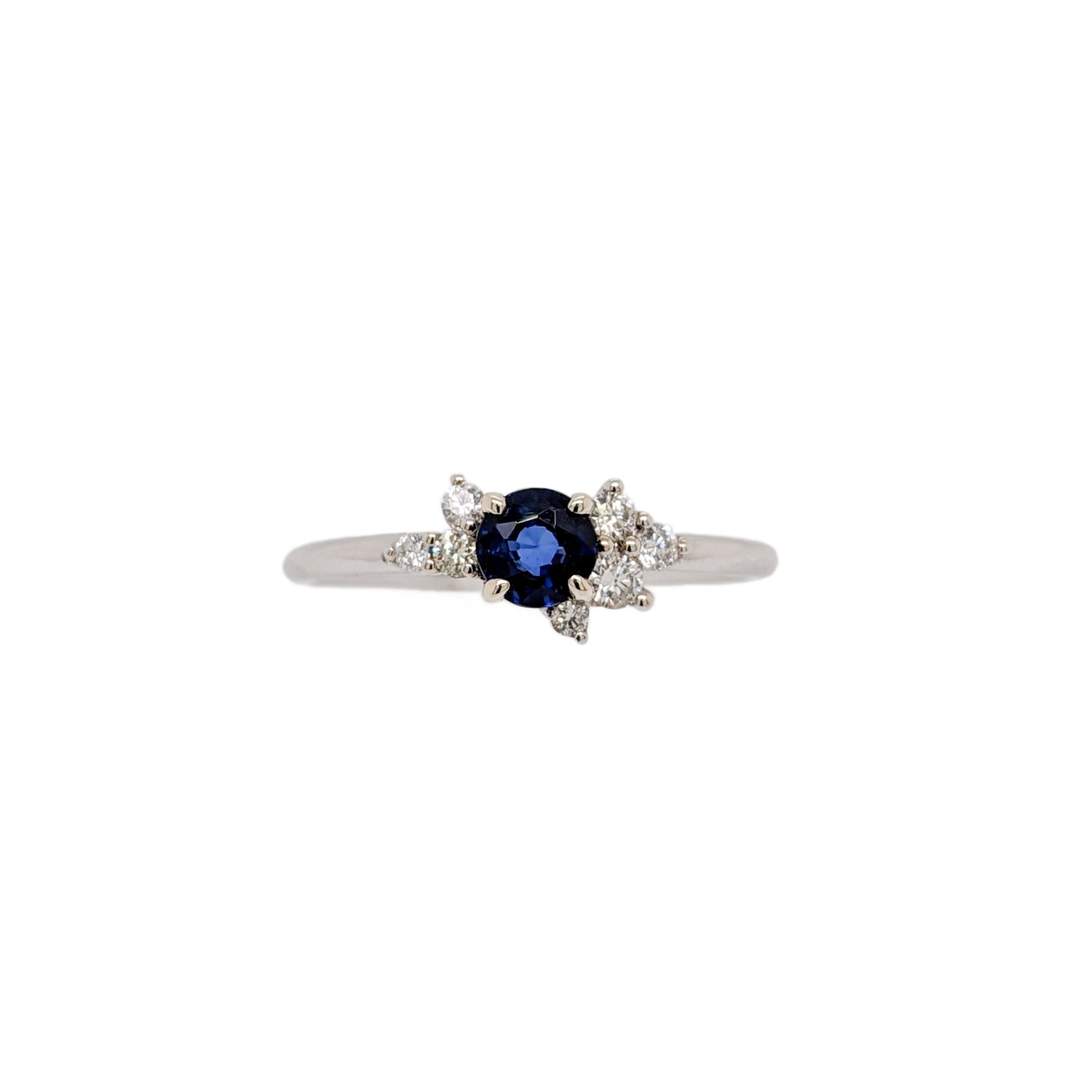 olivia 14k white gold ceylon sapphire diamond ring