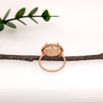 liora 14k yellow gold 6.77cts opal diamond ring | oval 15x12mm