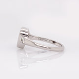 Orlina Solid 14k White Gold Boulder Opal Ring with Natural Diamonds Accents