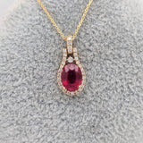 Elegant Ruby Pendant w Diamond Accents