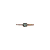 Kuhu 14K Rose Gold Alexandrite Diamond Ring | Oval 5x4mm