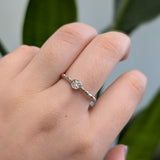 Mayra 14K White Gold Lab Grown Diamond Ring | Round 3mm