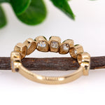 Milgrain Details Lab Diamonds Ring w 14K Yellow Gold | Mix 0.2mm