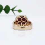 Bold Collection | 14K Yellow Gold 7.3cts Star Ruby Diamond Ring | Oval 10.5x9.6mm