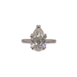 IGI Certified 3ct Lab Diamond Engagement Ring w Hidden Halo in Solid 14K Gold