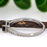 Previously Loved 14K White Gold Indicolite Tourmaline Ring | Cushion Shape 6x4mm