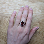 laya 14k white gold 4.52cts rubellite diamond ring | oval 13.3x8.6mm