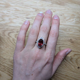 laya 14k white gold 4.52cts rubellite diamond ring | oval 13.3x8.6mm
