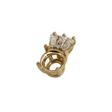 Glorious Wings 14K Gold Baguette Diamond Pendant Semi Mount