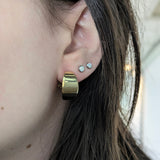 Elysia 14k Solid Gold Estate Hoop Earrings