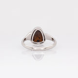 Orlina Solid 14k White Gold Boulder Opal Ring with Natural Diamonds Accents