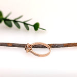 Previously Loved 14K Rose Gold 0.31cts Champagne Diamond Ring | Round 4mm