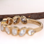 Milgrain Details Lab Diamonds Ring w 14K Yellow Gold | Mix 0.2mm