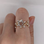 Nebula Collection | Diamond Accented Round Ring Setting