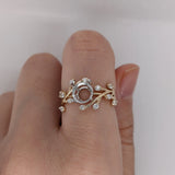 Nebula Collection | Diamond Accented Round Ring Setting