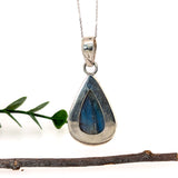 Pear Shape Labradorite Pendant in Solid Silver | Bezel Setting | Slide Pendant