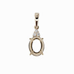 lia 14k gold semi mount diamond pendant