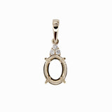 lia 14k gold semi mount diamond pendant