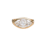 Daisy 14K Yellow Gold Lab-Created and Natural Diamond Ring | Marquise 15.7x7.6mm