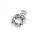 Chic Elegance 14k White Gold Diamond Semi Mount Pendant