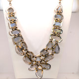Stunning Moonstone Necklace in Solid Vermeil || Colorful || Transparent Gemstone || June Birthstone || Toggle Clasp ||