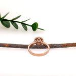 Previously Loved 14K Rose Gold 0.31cts Champagne Diamond Ring | Round 4mm