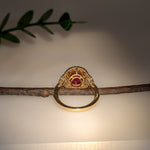 astra 14k yellow gold 4.95cts star ruby diamond wedding ring | oval 11x8mm