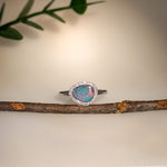 little love 14k white gold 0.91cts boulder opal diamond ring