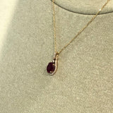 Elegant Ruby Pendant w Diamond Accents