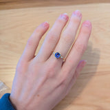 Nivya 14K Yellow Gold 1.24cts AAA Tanzanite Diamond Ring | Round 7mm