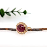 Mona 14K Yellow Gold 11.3cts Rubellite Tourmaline Diamond Halo Ring | Oval 16.5x13mm