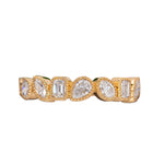 Milgrain Details Lab Diamonds Ring w 14K Yellow Gold | Mix 0.2mm