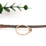 Vino 14K Yellow Gold 0.43cts AAA Ceylon Sapphire Diamond Ring | Round 5mm