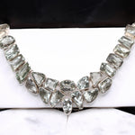 Stunning Green Amethyst Necklace in Solid Vermeil | Bezel Set | Statement Piece
