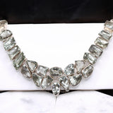 Stunning Green Amethyst Necklace in Solid Vermeil | Bezel Set | Statement Piece